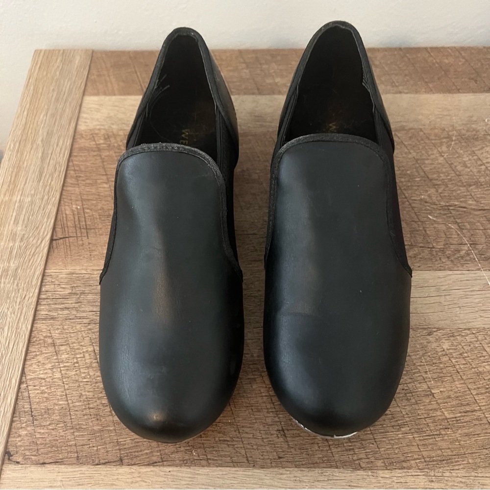 Weissman Women’s Black Slip-On Stretch TAP shoe Size 6.5 AM